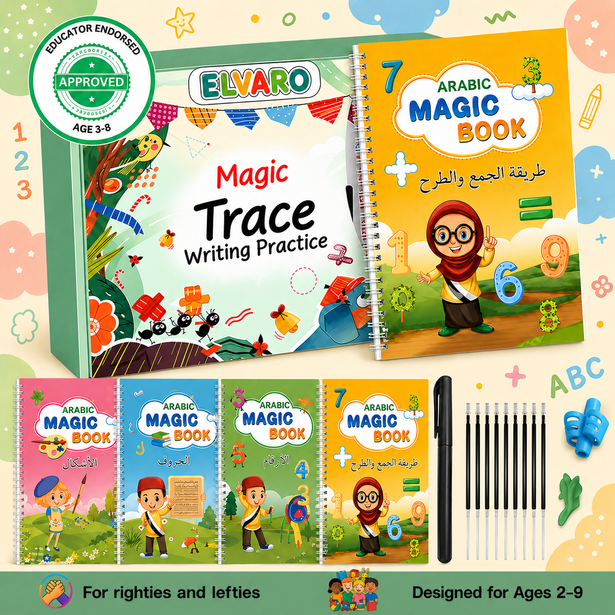 Elvaro MagicTrace Workbook for Kids