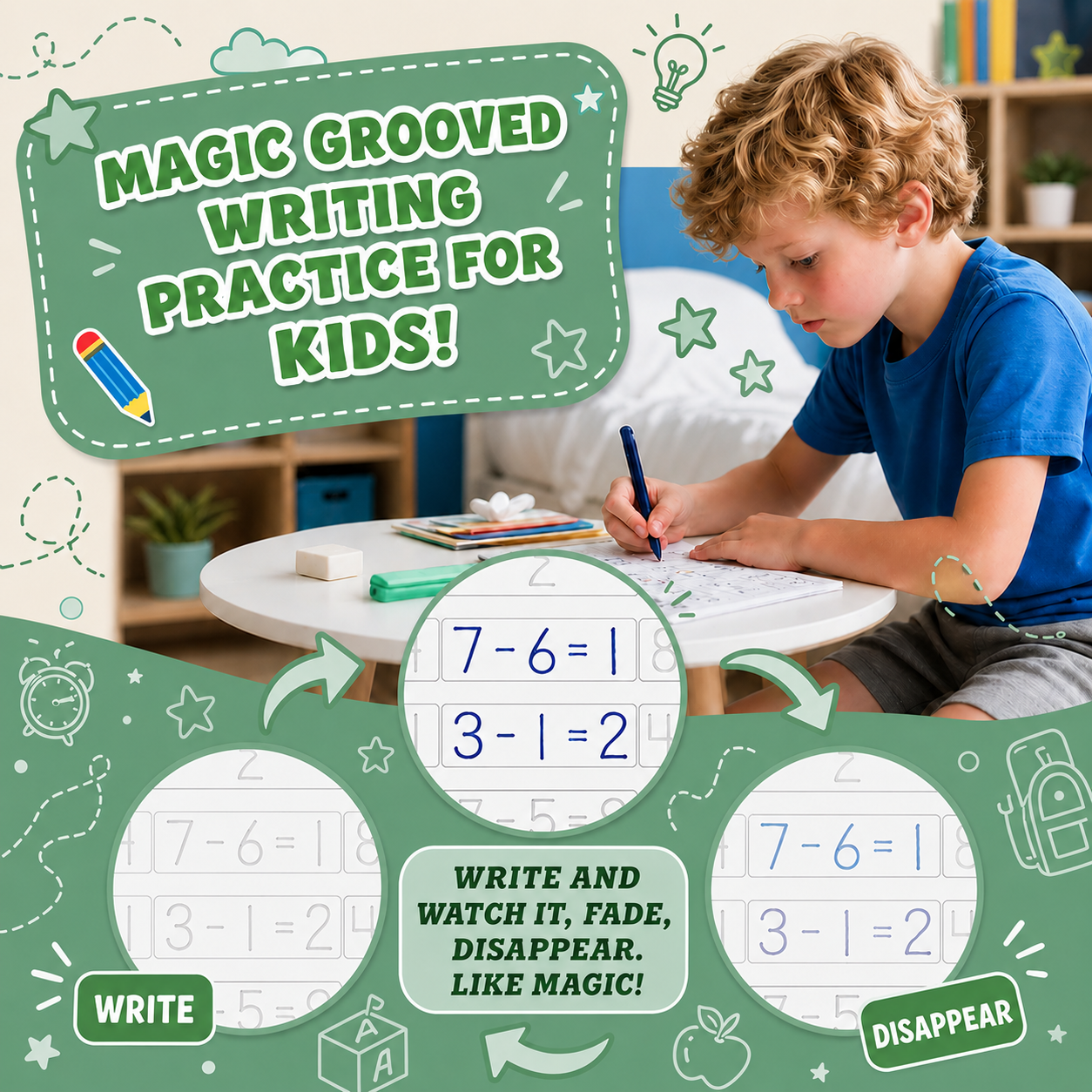 Elvaro MagicTrace Workbook for Kids