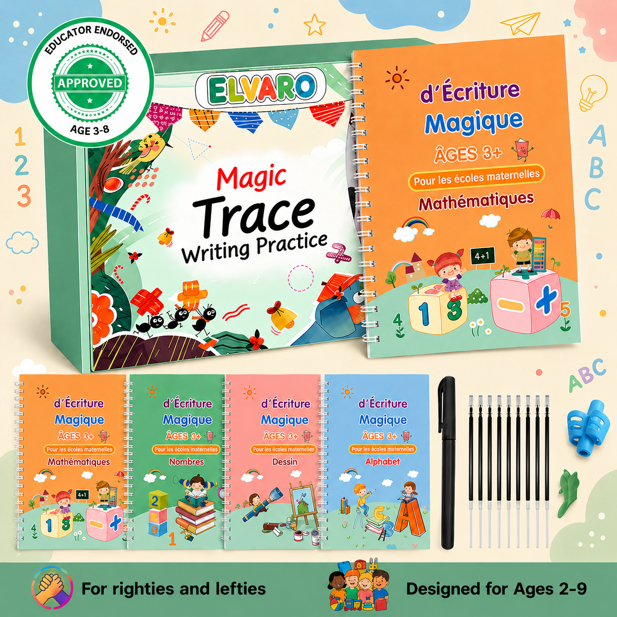 Elvaro MagicTrace Workbook for Kids